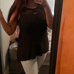 Tops - Black tank top with lace Tops - Black tank top with lace